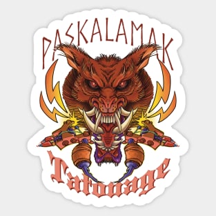 paskalamak wolve shirt Sticker